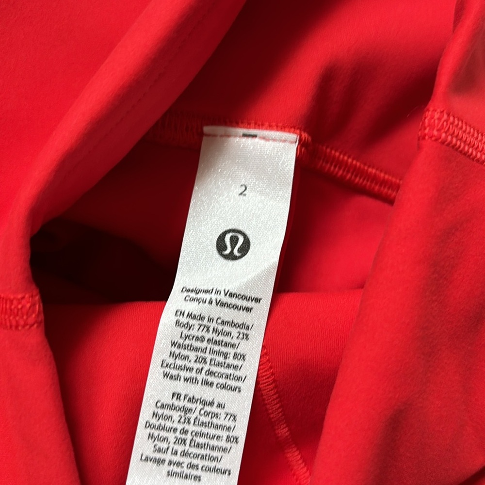 LULULEMON WUNDER TRAIN HR LEGGINGS 28” IN HOT HEAT SZ 2 NWT - Picture 6 of 7